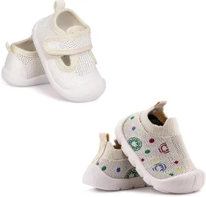 Charrost Baby First-Walking Shoes Size 3 Toddler Boys Girls Shoes Trainers Kids Infant Wide Soft Sole Non Slip Mesh Breathable Sandals Lightweight TPR Material Slip-on Sneakers Outdoor