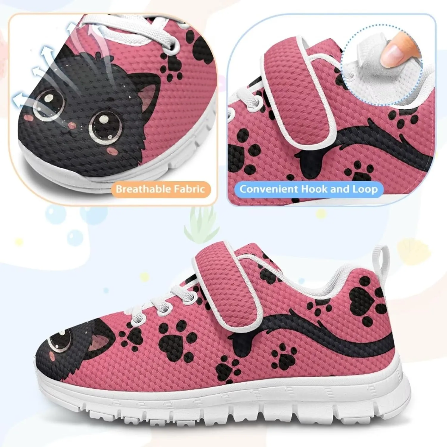 GOSTONG Kids Tennis Shoes Breathable Mesh Sports Running Sneakers Boys Girls Non Slip Comfort Travel Walking Shoes US 11-15