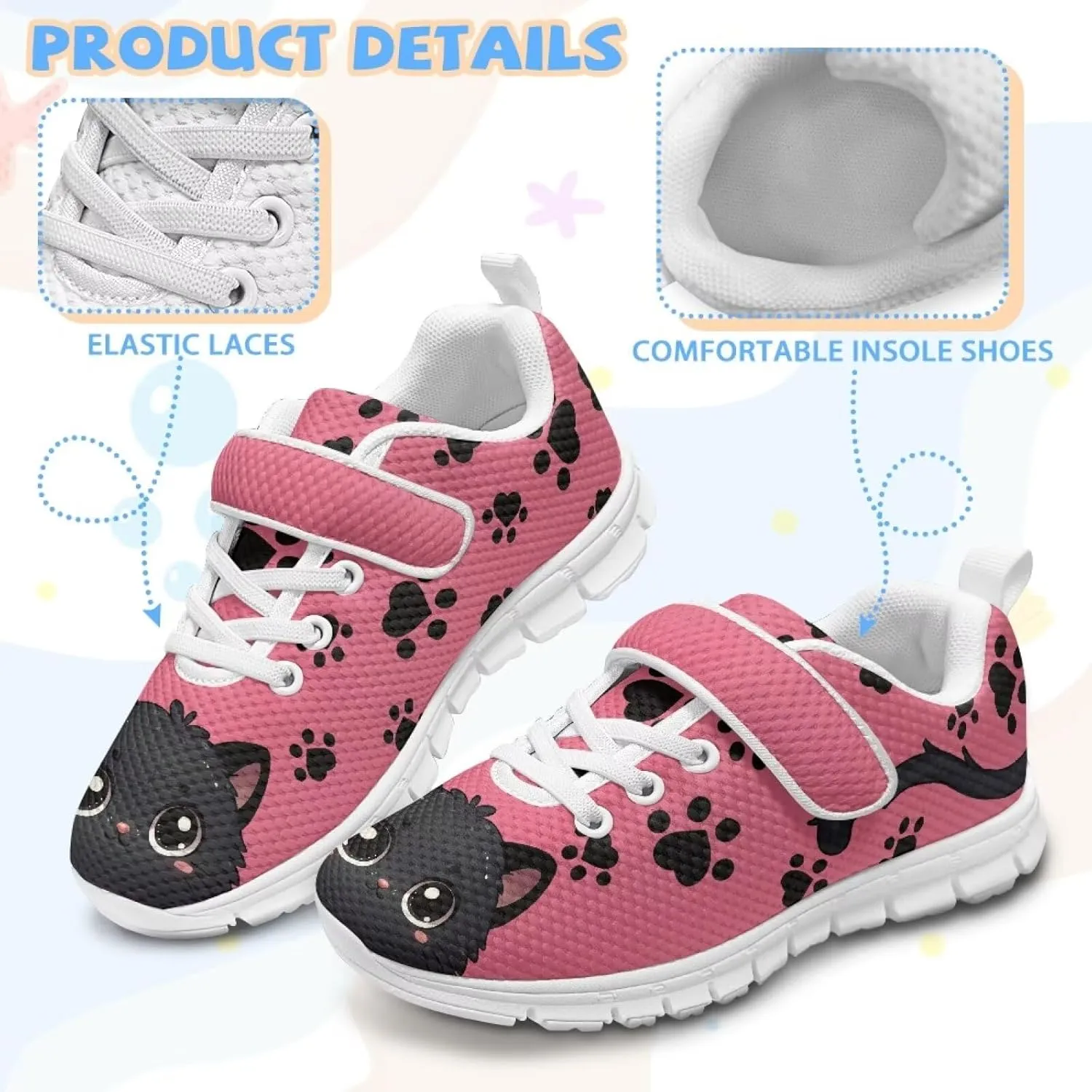 GOSTONG Kids Tennis Shoes Breathable Mesh Sports Running Sneakers Boys Girls Non Slip Comfort Travel Walking Shoes US 11-15