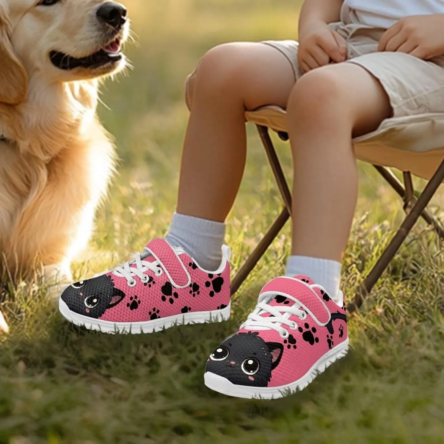 GOSTONG Kids Tennis Shoes Breathable Mesh Sports Running Sneakers Boys Girls Non Slip Comfort Travel Walking Shoes US 11-15
