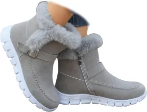 Lausiuoe Boots For Women Ankle Booties Warm Fur Lined Snow Winter Boots Comfortable Short Booties Casual Trendy Loafers Shoes