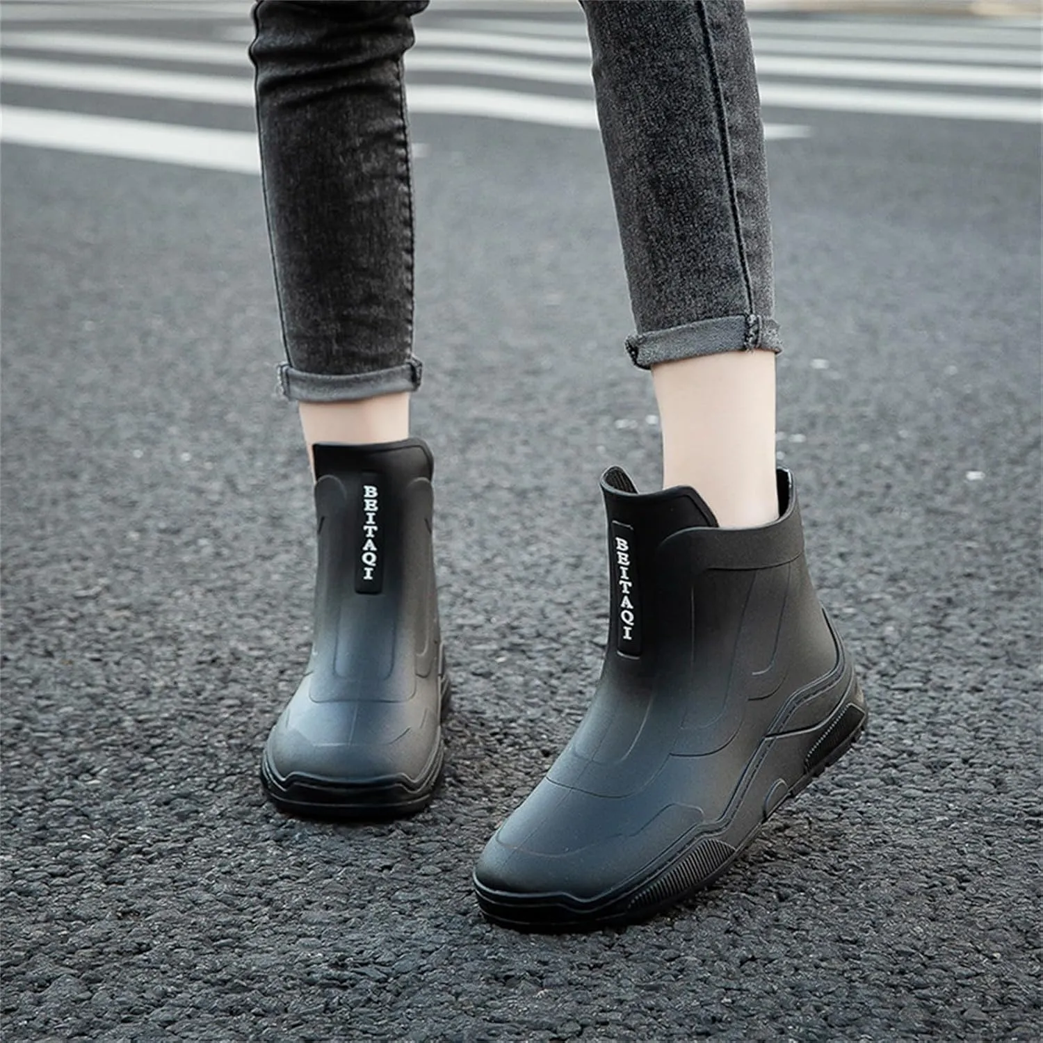 Shoe Cover Snow Rain Boots Water Shoes Couples Same Style Low Top Rubber Shoes Casual Fashion Outdoor Work Officer