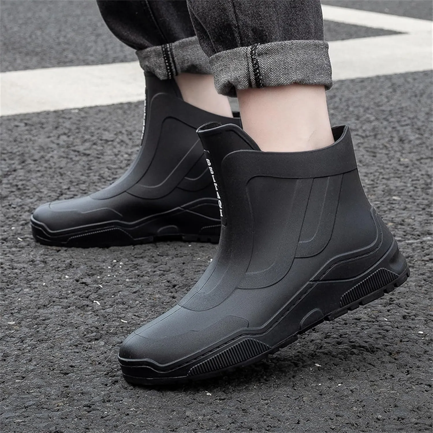 Shoe Cover Snow Rain Boots Water Shoes Couples Same Style Low Top Rubber Shoes Casual Fashion Outdoor Work Officer
