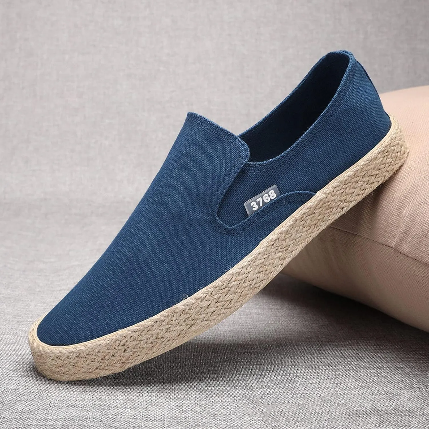 Solid Color Mens Casual Shoes Fashion Breathable Slip on Lightweight Summer Comfortable Outdoor Flat Bottom Walking Running Sneakers for Ladies