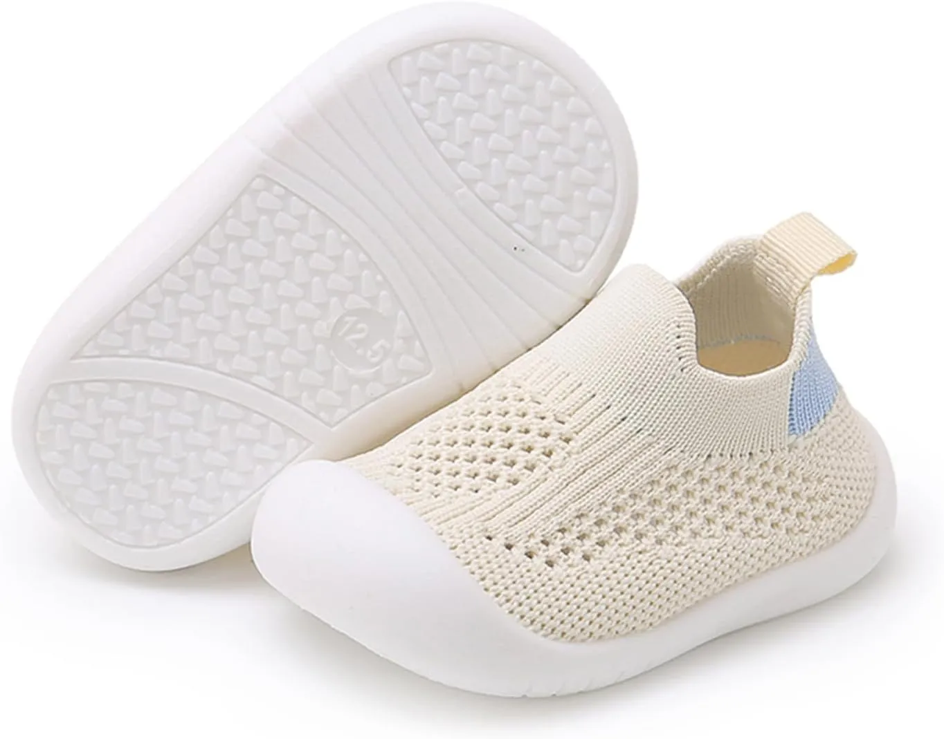 WILLFUN Toddler Boy Girl Mesh Sneakers Baby Knitted Walking Shoes Infant Soft Sole Trainers 1-3 Year-Old Little Kid Breathable Outdoor Shoes